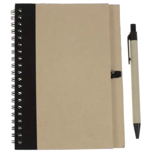 Blocco note Eco3 con penna - Nero