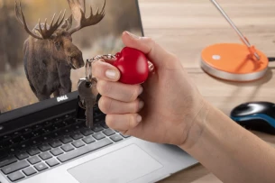 Portachiavi antistress LOVE - Rosso