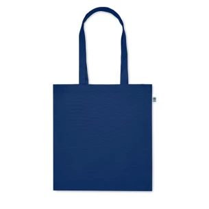 Borsa in cotone biologico BENTE COLOUR - blu