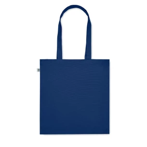 Borsa in cotone biologico BENTE COLOUR - blu