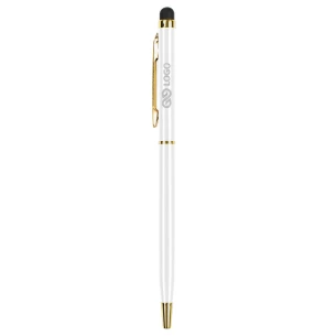 Penna a sfera Toledo Gold - Bianco