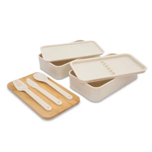 Victor lunch box doppio - Beige