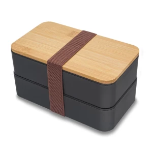Victor lunch box doppio - Nero