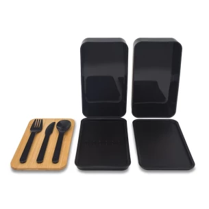 Victor lunch box doppio - Nero