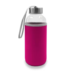 Bottiglia di vetro da 420 ml Bob - fucsia