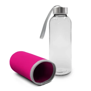 Bottiglia di vetro da 420 ml Bob - fucsia