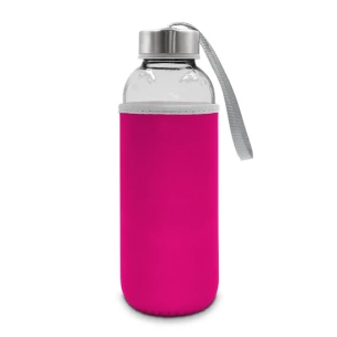 Bottiglia di vetro da 420 ml Bob - fucsia