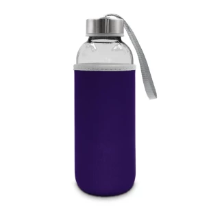 Bottiglia di vetro da 420 ml Bob - viola