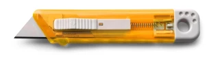 Coltello per carta da parati con meccanismo di sicurezza Rabel - arancione