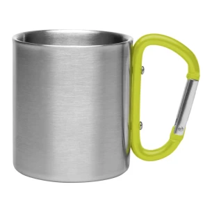 Tazza in metallo da 210 ml con moschettone Easton - gialla