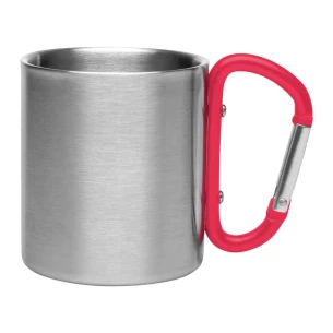 Tazza in metallo da 210 ml con moschettone Easton - rossa