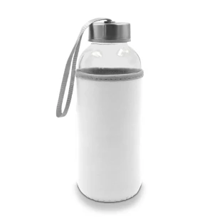 Bottiglia di vetro da 420 ml Bob - bianca