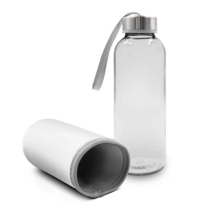 Bottiglia di vetro da 420 ml Bob - bianca