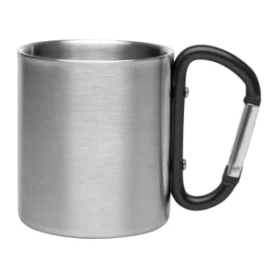 Tazza in metallo da 210 ml con moschettone Easton - nera