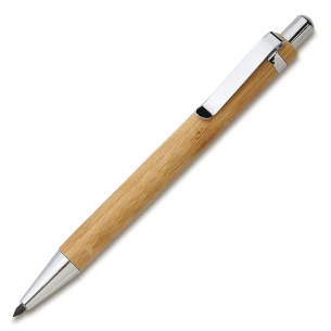 Penna a sfera/matita in bambù a inchiostro permanente con astuccio Lakimus - beige