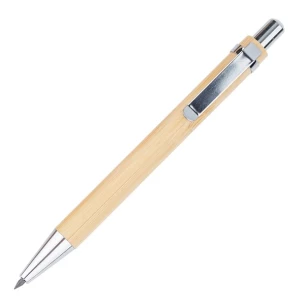 Penna a sfera/matita in bambù a inchiostro permanente con astuccio Lakimus - beige