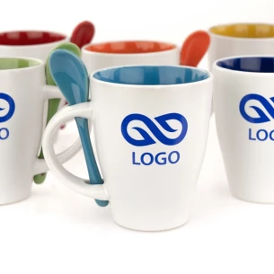Tazza con cucchiaio - Spoon - Azzurro