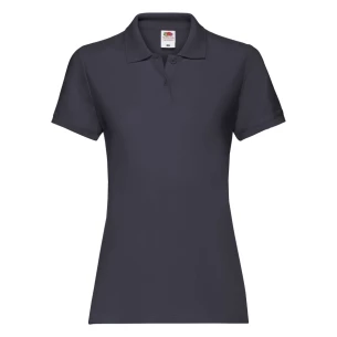 Polo Fruit Of The Loom Premium da donna - Blu navy scuro