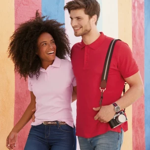 Polo Fruit Of The Loom Premium - Rosso
