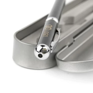 Penna con custodia laser - Nero